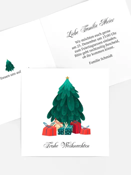 Weihnachtseinladung Oh, Tannenbaum