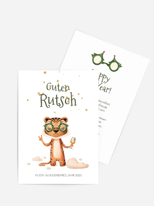 Neujahrskarte Tiger