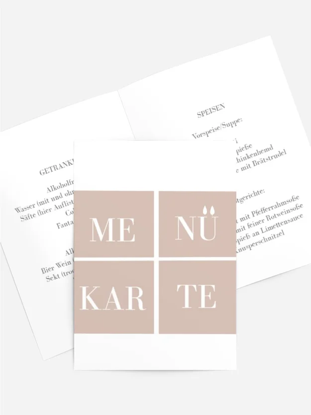 Menükarte Geburtstag Kacheln