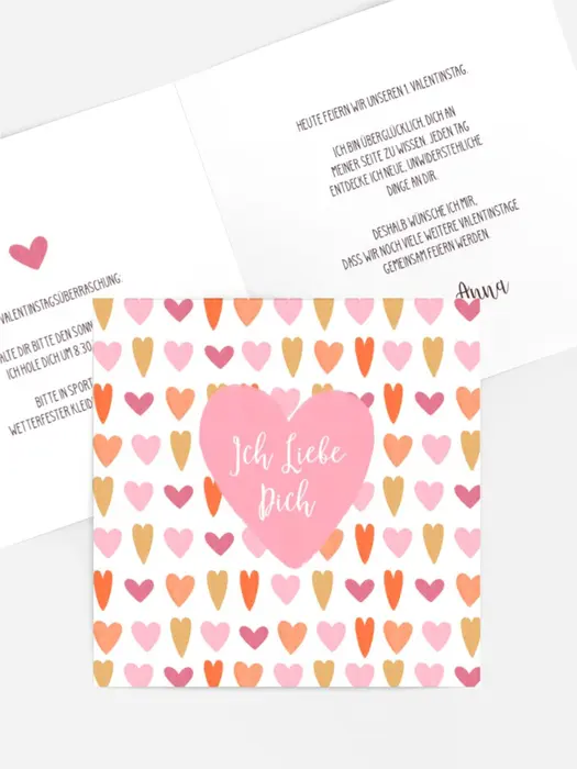 Valentinskarte Alle Farben der Liebe