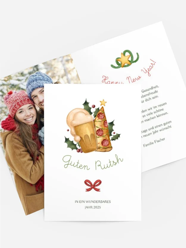 Neujahrskarte Urlaubsset