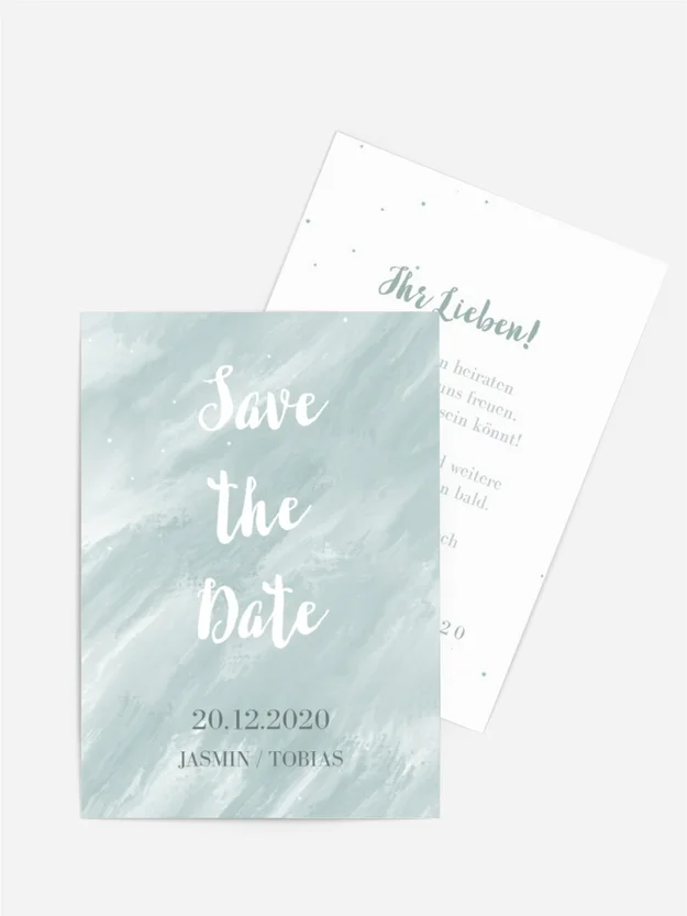 Save-the-Date Schneevorhang