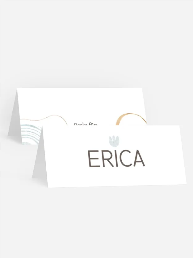 Tischkarte Geburtstag  Pastelltöne