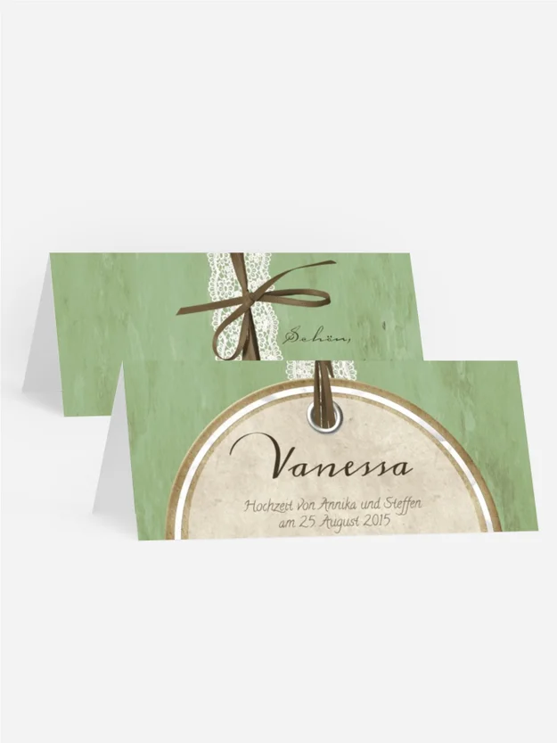 Tischkarte Vintage Lace