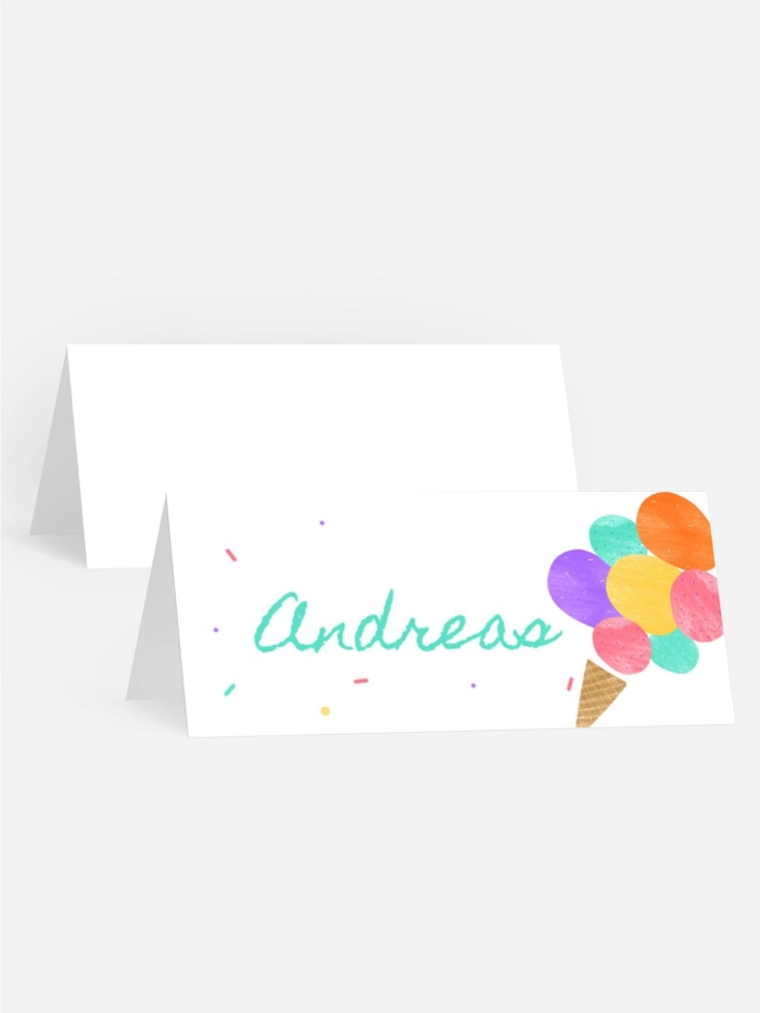 Tischkarte Geburtstag Eistüte