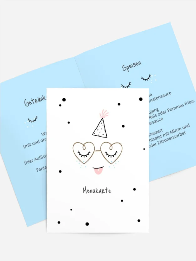 Menükarte Geburtstag Frech