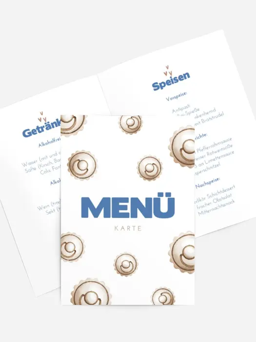 Menükarte Taufe Schnuller