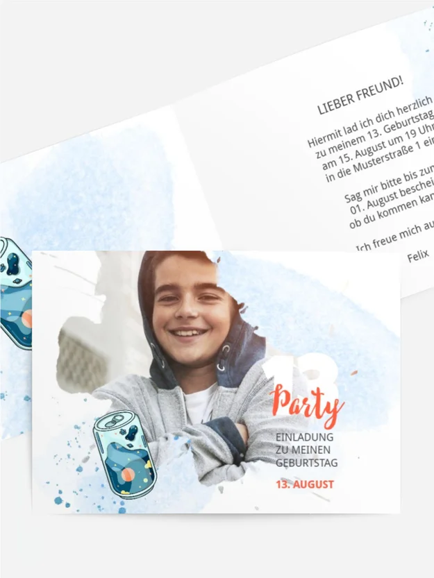 Geburtstagseinladung Dosenparty