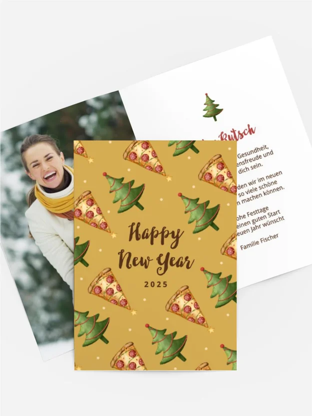 Neujahrskarte Besonderer Weihnachtsbaum Neujahrskarte Besonderer Weihnachtsbaum