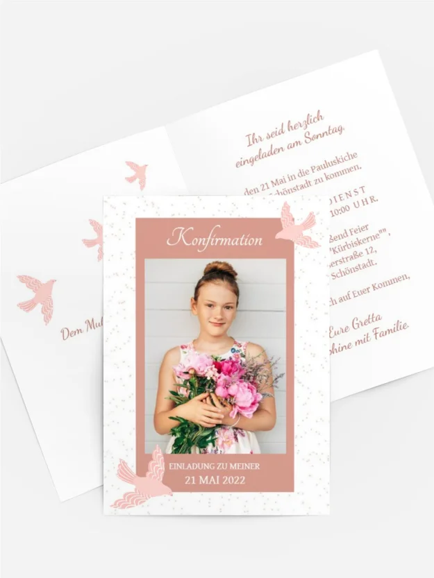 Einladungskarte Konfirmation Heiliger Geist Einladungskarte Konfirmation Heiliger Geist