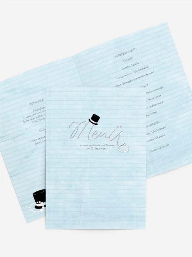 Menükarte Kette Zylinder