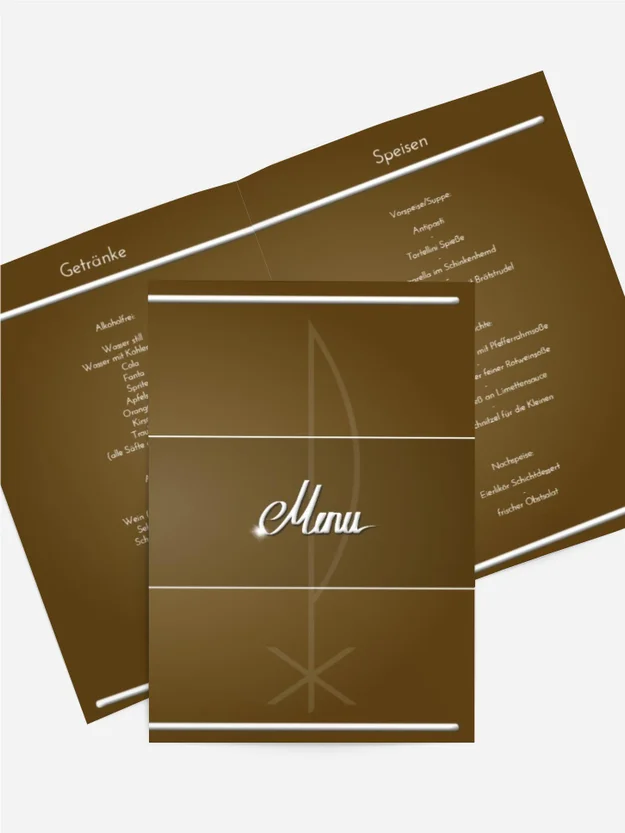 Menükarte zur Taufe Chi-Rho