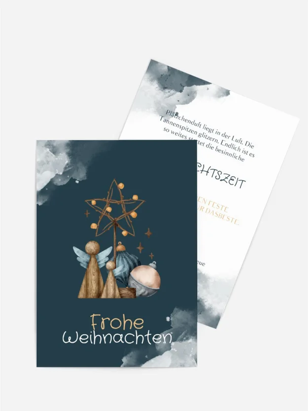 Grußkarte Weihnachten Christbaumschmuck