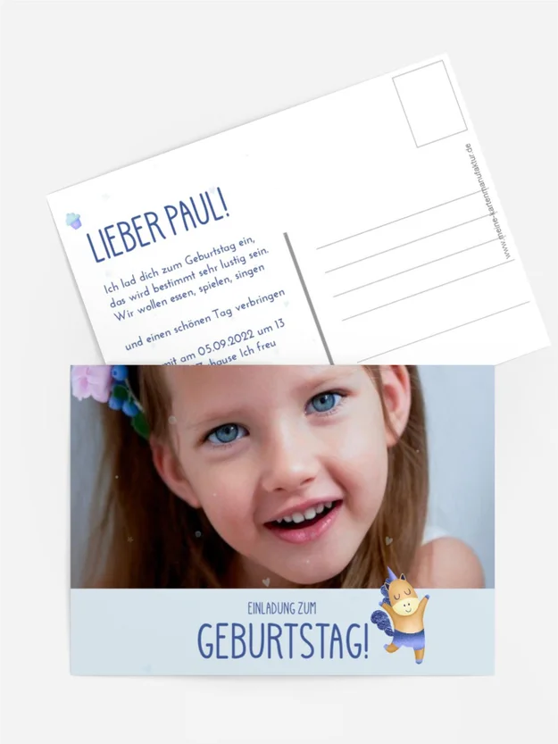 Geburtstagseinladung Einhorn Grüße