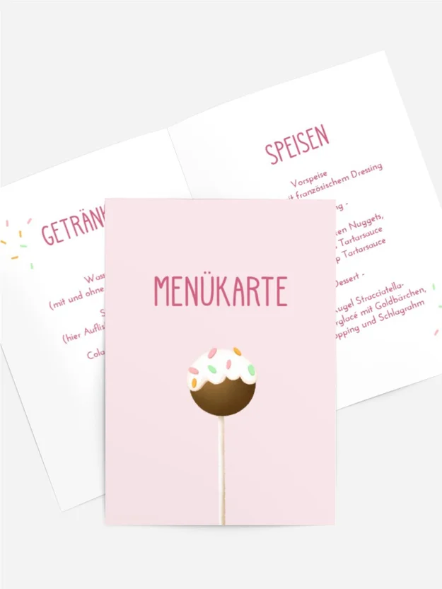 Menükarte Geburtstag Naschkatze
