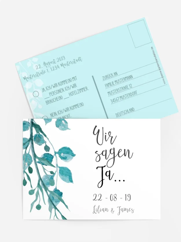 Antwortkarte Zarter Regen