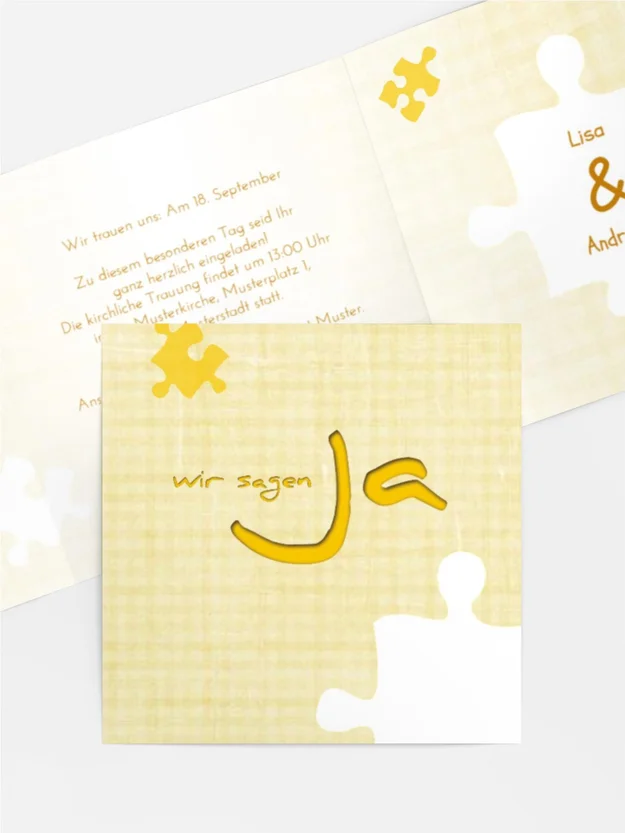 Einladung zur Hochzeit Puzzle Einladung zur Hochzeit Puzzle