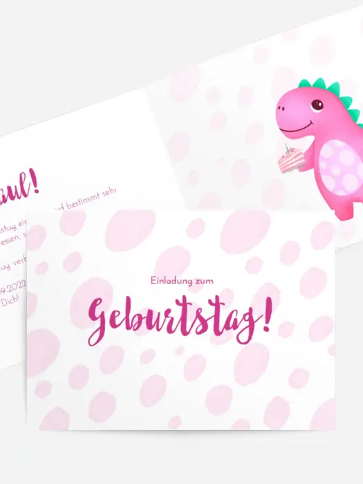 Geburtstagseinladung Der Drache gratuliert!