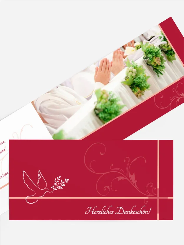 Dankeskarte zur Konfirmation floral Dankeskarte zur Konfirmation floral