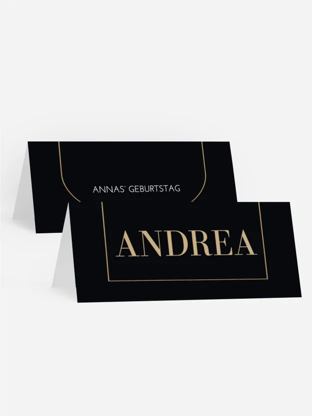 Tischkarte Geburtstag Golden Arch Tischkarte Geburtstag Golden Arch