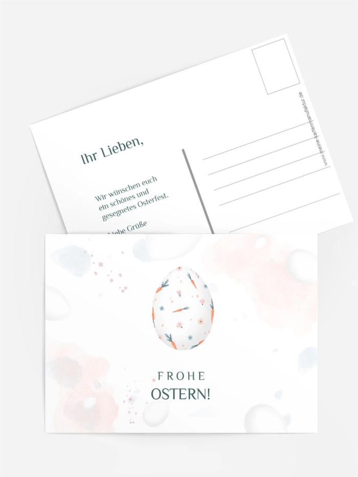 Osterkarte Schönes Karottenei Osterkarte Schönes Karottenei