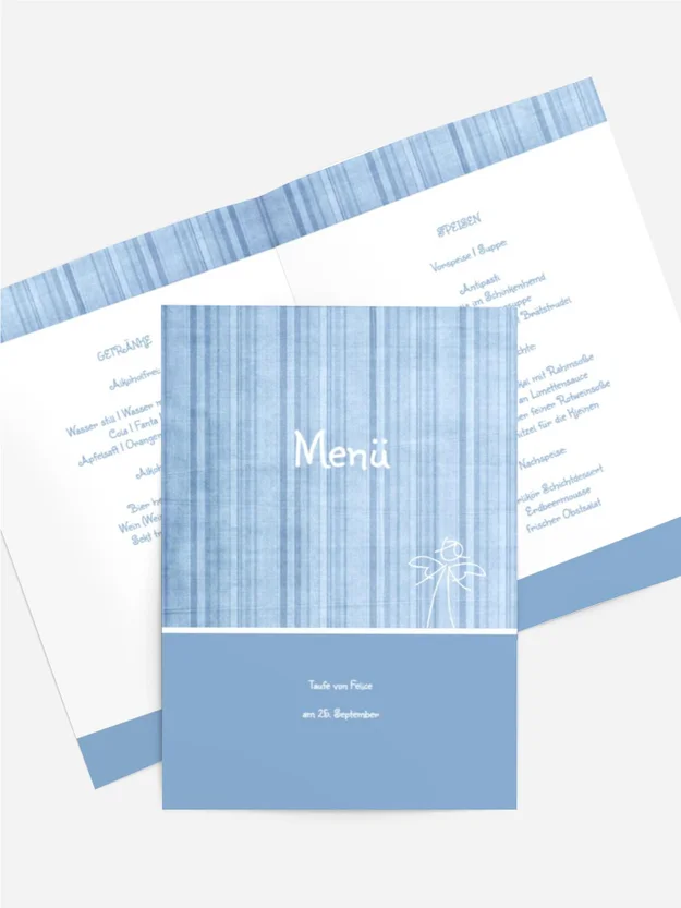 Menükarte Streifentapete Menükarte Streifentapete