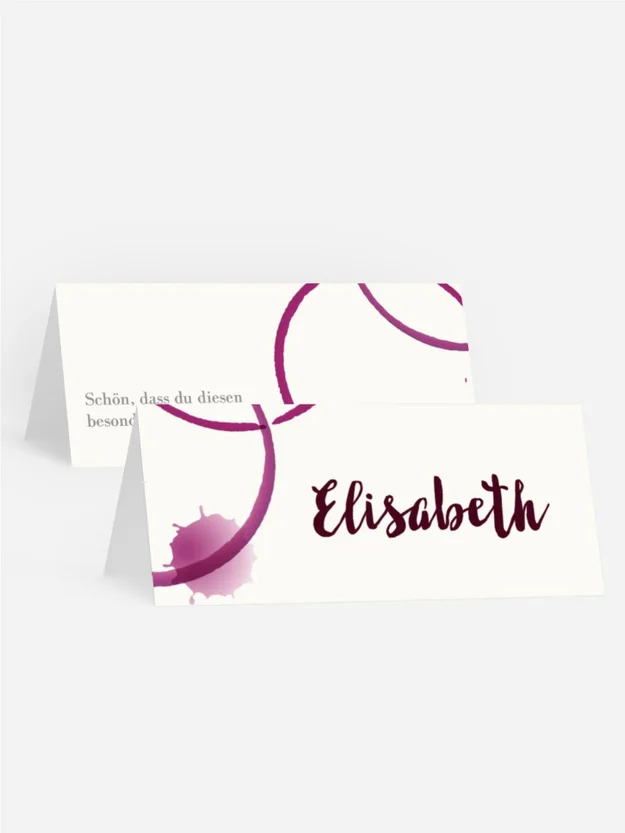 Tischkarte Zwei Kreise