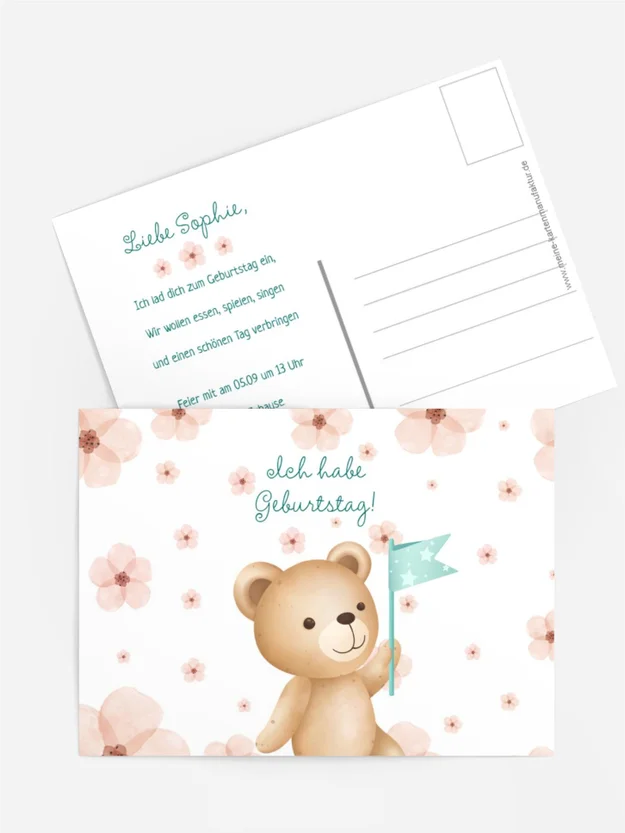 Geburtstagseinladung Teddytastisch