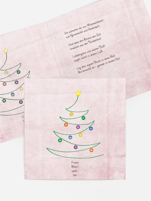 Grußkarte Privat Weihnachtsbaum