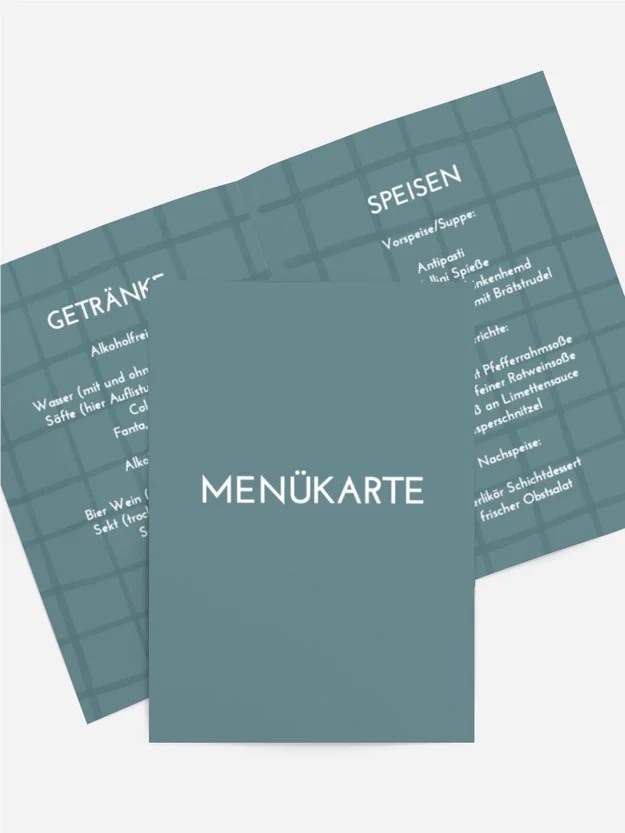 Menükarte Geburtstag Zellenhintergrund