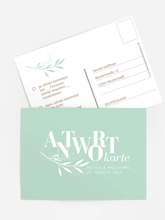 Antwortkarte Liebe Invertiert