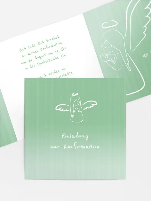 Einladungskarte Konfirmation_Angel