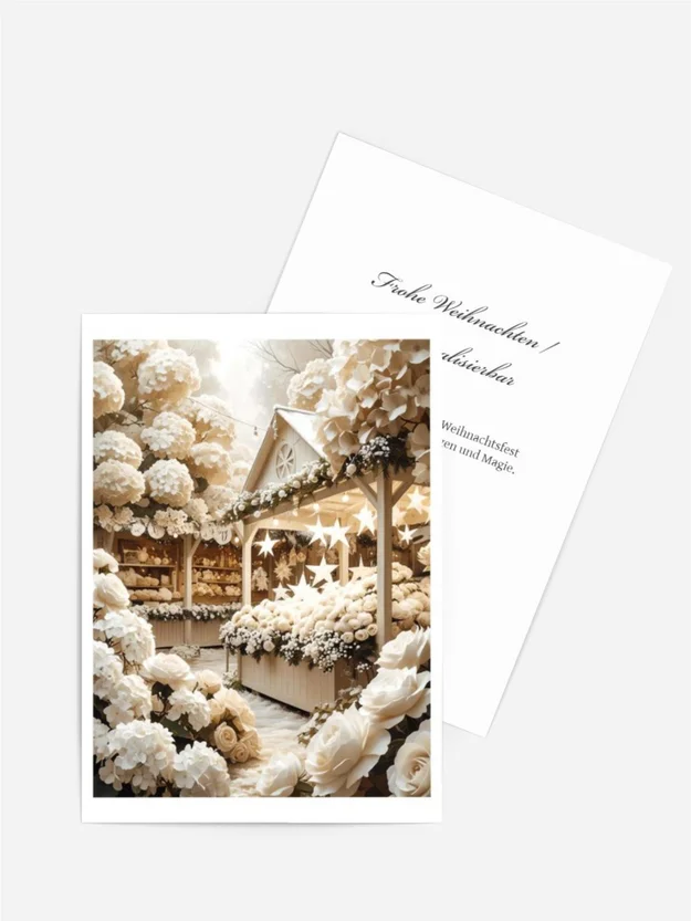 Fine Art Karte Weihnachtsmarkt | KI