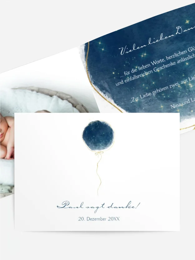 Dankeskarte Geburt - Babyboy