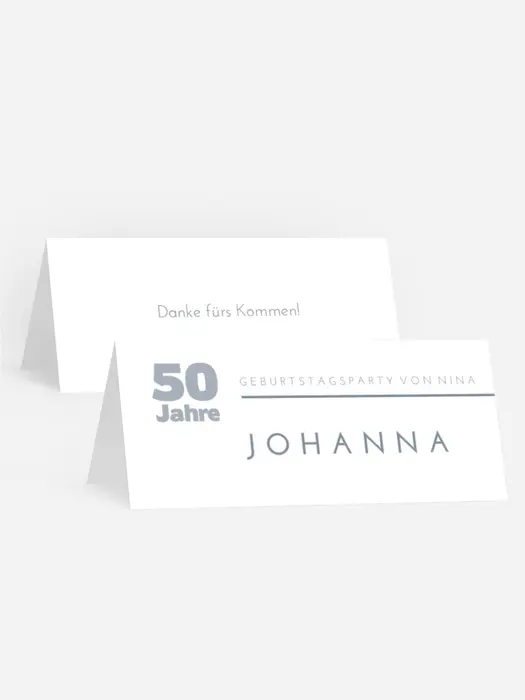 Tischkarte Geburtstag Invers 2