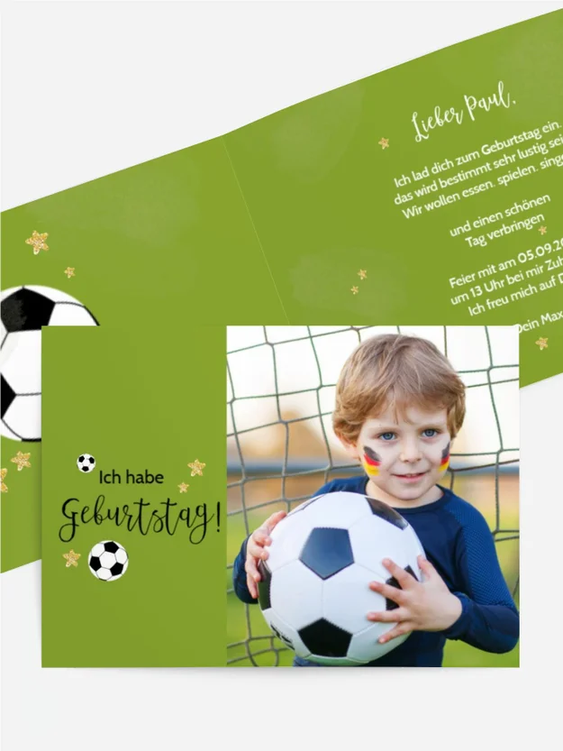 Geburtstagseinladung Fußballtraum