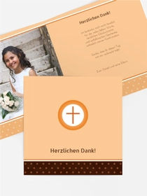 Konfirmation Dankeskarte Kreuzhostie