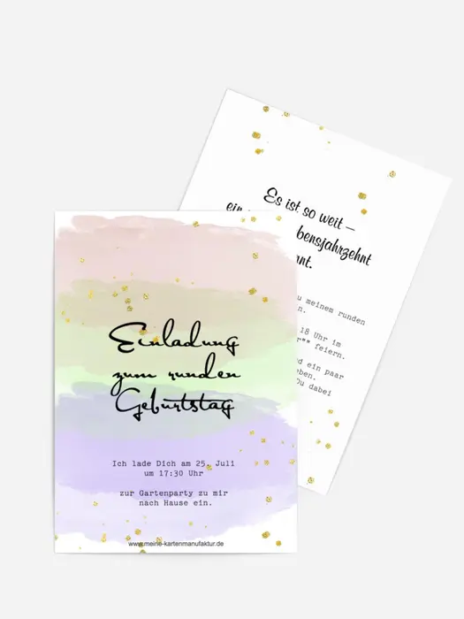 Geburtstagseinladung Regenbogenfluss