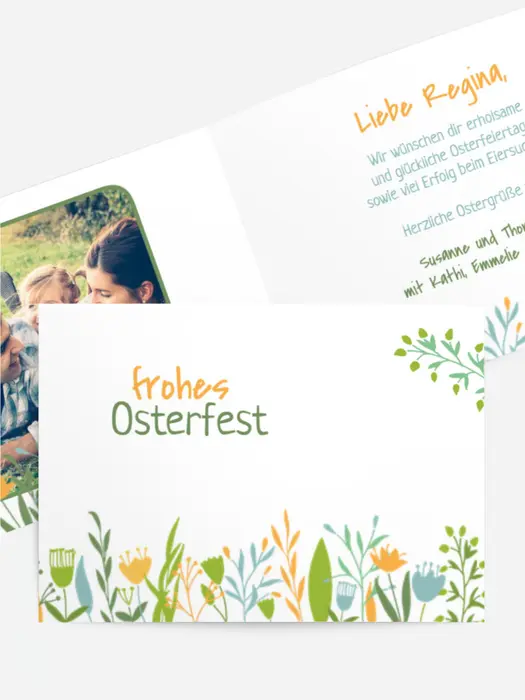 Osterkarte Frühlingswiese