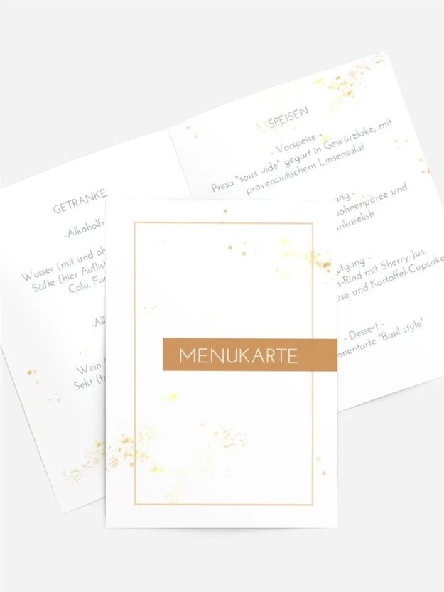 Menükarte Geburtstag Quadratrahmen