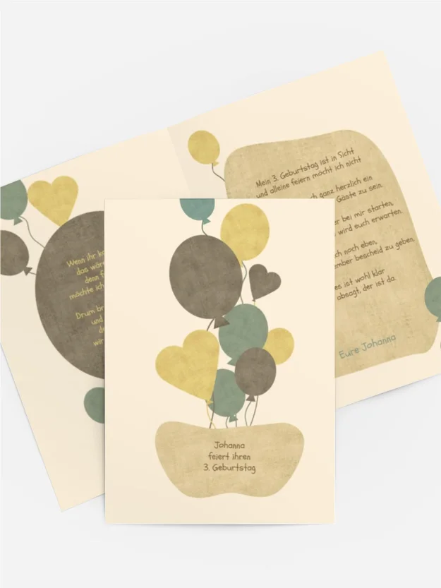 Kindergeburtstagseinladung "Airballoons"