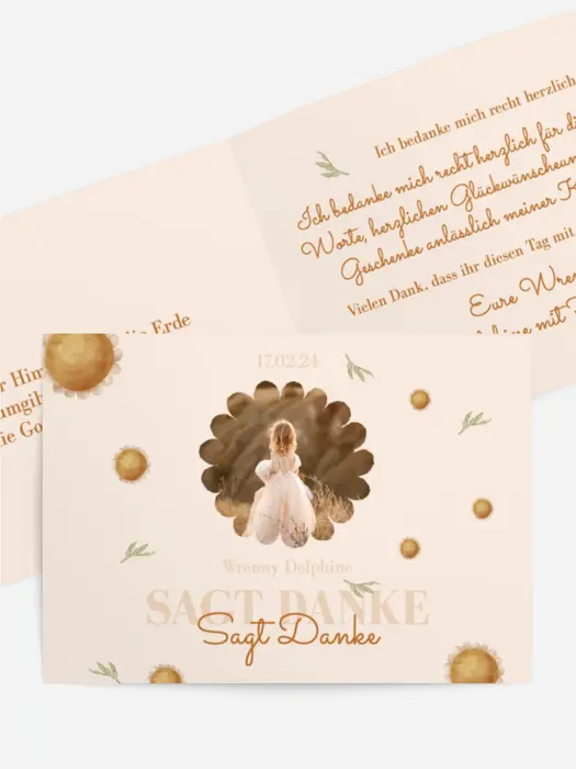 Dankeskarte Konfirmation Blumenfreuden