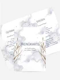 Menükarte Konfirmation  Magische Stiele