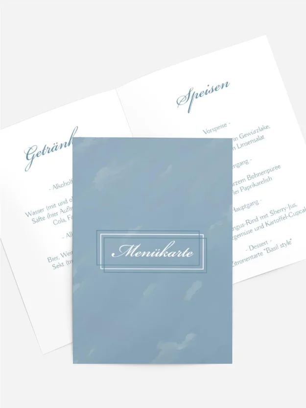 Menükarte Geburtstag  vertikaler Raum