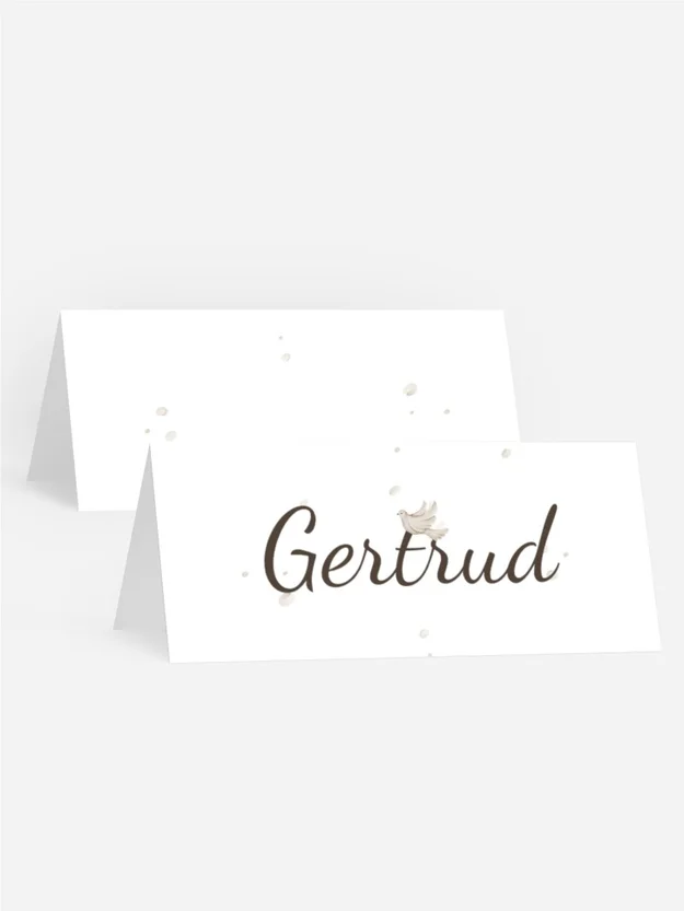 Tischkarte Konfirmation Heilige Halskette