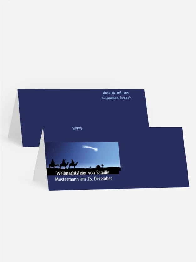 Weihnachten Tischkarte drei hl. Könige