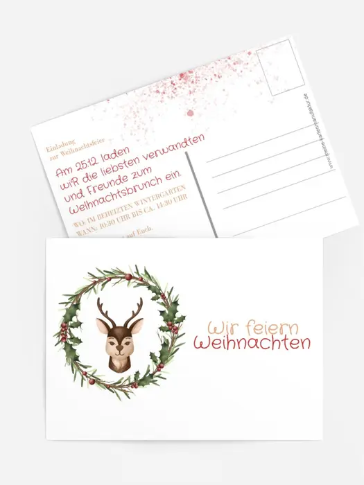 Einladung Weihnachten Mich mit Geschenken