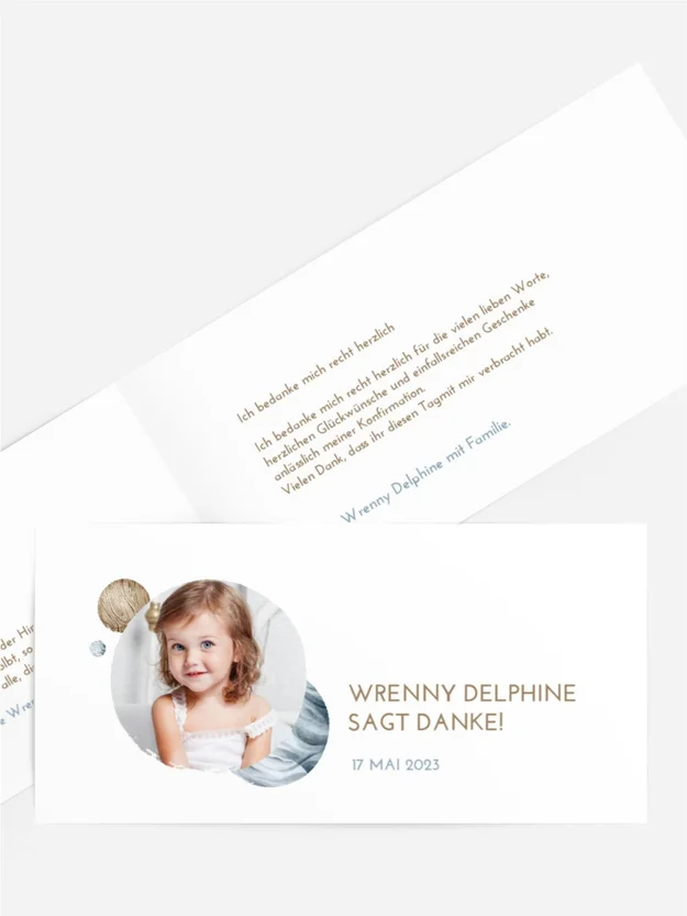 Dankeskarte Konfirmation Schöner Fisch