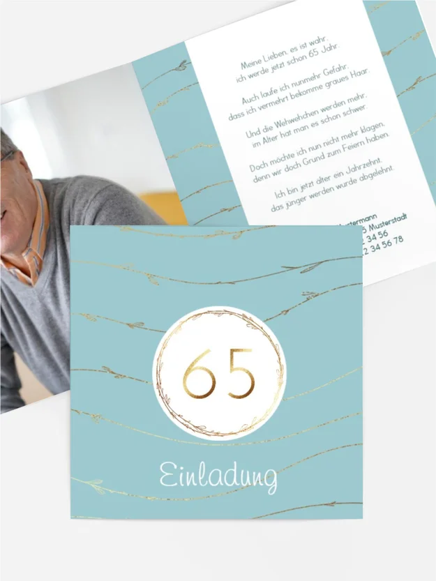 Geburtstagseinladung Traum in türkis