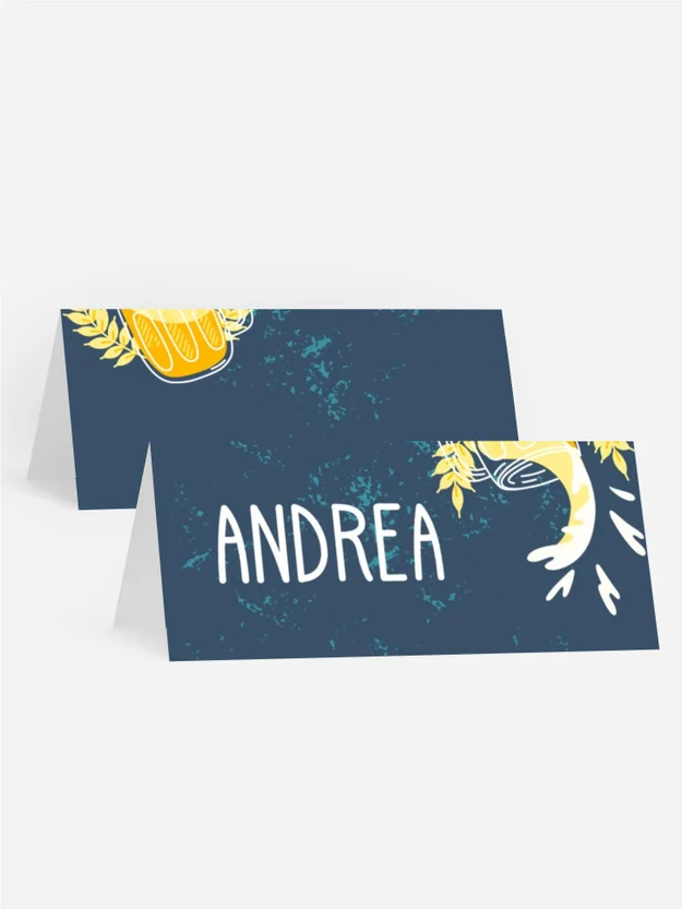 Tischkarte Geburtstag Bierspritzer